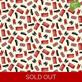 Makower - London Revival - Bus Scatter - Fat Quarter